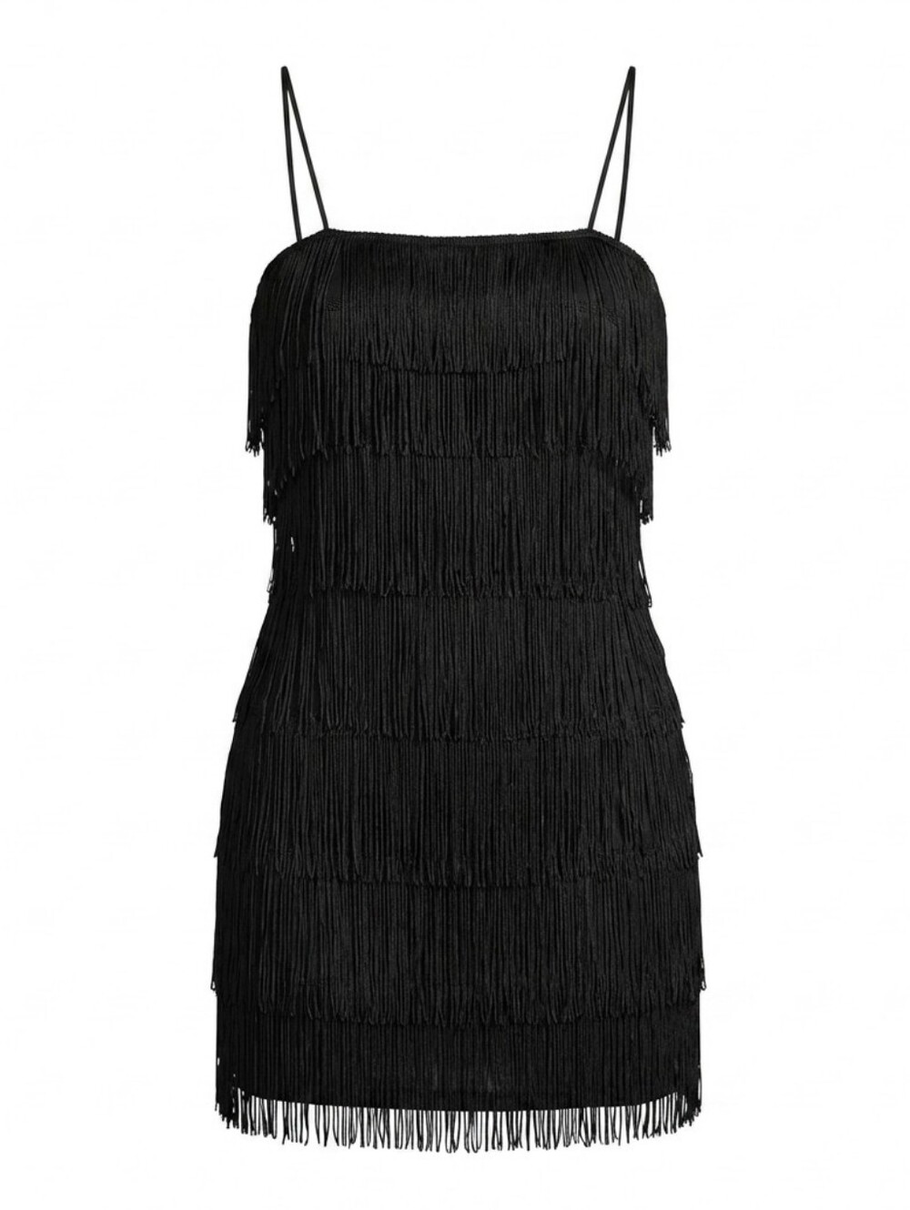 Vintage JS Collections 10 Tiered Fringe Slip Dress Flapper Formal Cocktail Party